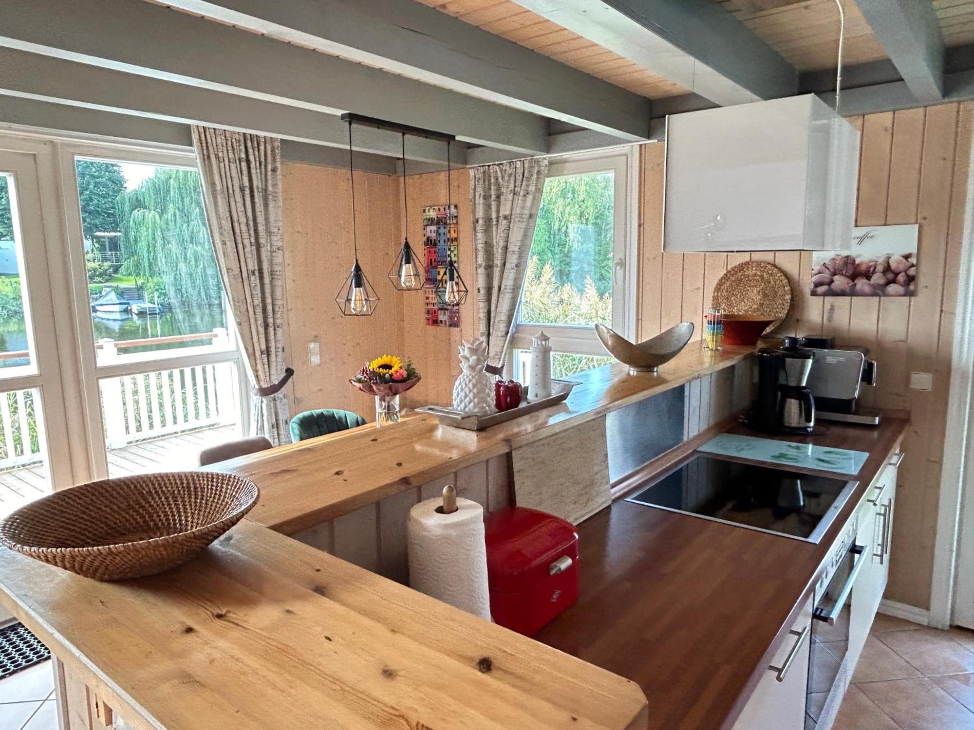 Ferienhaus Mit Wasserterrasse - Mit Sauna Und Kamin - Inklusive Nebenkosten Wendisch Rietz Exterior foto